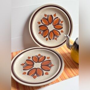 Andre Ponche Retro Dinner Plates 70s Set